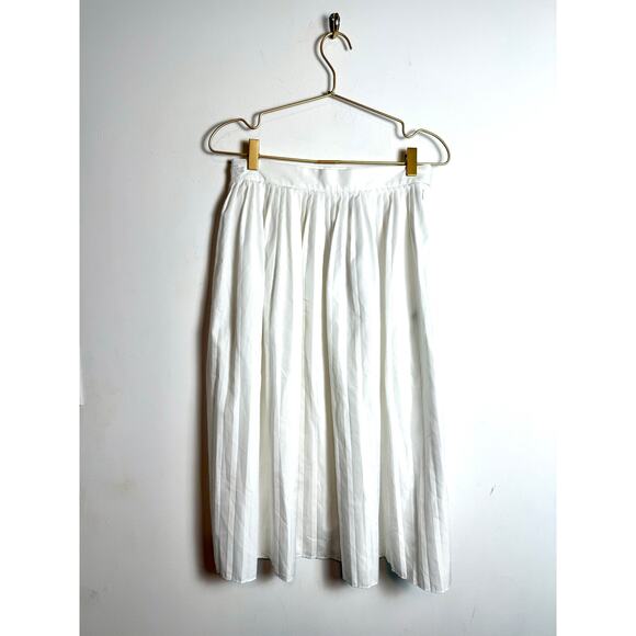 Lacoste Pleated white maxi skirt nwt 36 summer tennis preppy - Picture 1 of 9